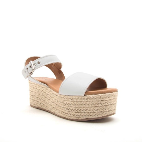 White One Band Ankle Strap Sandals - Picture 5 of 8